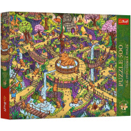 Labirintul imposibil cu capibare vesele puzzle Premium plus quality 500 piese - Trefl