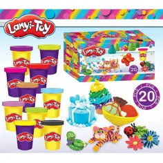 Lanyi-Toy 20 bucăți set plastilină cu scule de formare imaginea 2