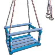 Leagăn din lemn albastru