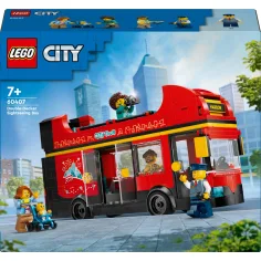 LEGO® City: Autobuz turistic roșu cu etaje (60407)