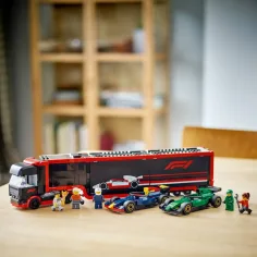 LEGO® City: Camion F1® cu mașinile RB20 și AMR24 F1® (60445) imaginea 3