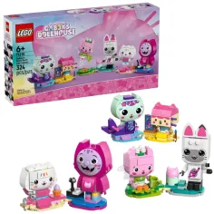 LEGO® Gabi căsuța de păpuși: Prietenii pisici ai lui Gabi construiți din cărămizi (11215)