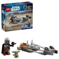LEGO® Star Wars™: Speeder bike-ul Mandalorianului și al lui Grogu (75436)