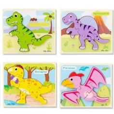 Lemn dinozaur formă puzzle mai multe variante imaginea 2