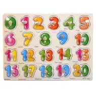 Lemn numere puzzle de la 0 până la 20