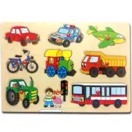 Lemn vehicule puzzle de formă