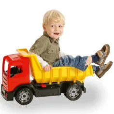 LENA: Camion de gunoi uriaș de culoare roșie 62cm imaginea 2