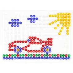 LENA: Mosaik biluțe transparente set creativ 10mm 260 de bucăți imaginea 2
