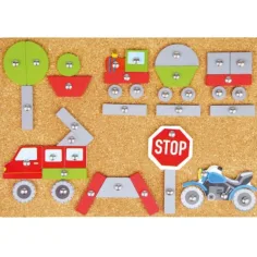 LENA: set de joacă 64 bucăți - Vehicule și transport imaginea 2