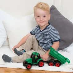 LENA: Truckies tractor cu remorcă şi figuirnă 36cm imaginea 4