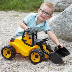 LENA: Vehicul de construcţie galben/negru 67cm imaginea 3