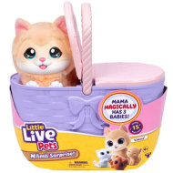 Little Live Pets: Pisicuță în coș cu puii ei