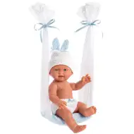 Llorens: Bebito 26cm păpușă băiețel cu leagăn