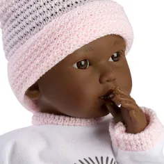 Llorens: Cuca păpușă fetiță plânge afro-americană 30 cm imaginea 3