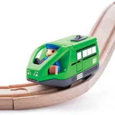 Locomotivă electrică verde modernă - Woodyland imaginea 2