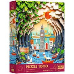 London 3D efect de 40 de ani ediție aniversară puzzle de 1000 de piese - Trefl