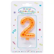 Lumânare stea cu număr 2