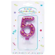 Lumânare stea cu număr 5