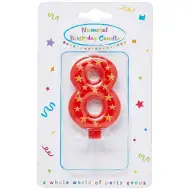 Lumânare stea cu număr 8