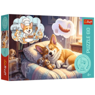 Lumea de vis a Corgi-ului puzzle 60 piese - Trefl