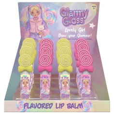 Luna: Balsam de buze aromat în formă de suc cu gloss Glammy, disponibil în mai multe variante 1buc