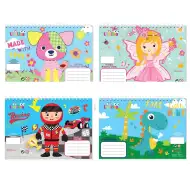 Luna: Caiet de schițe în spirală cu gânduri creative 40 de coli 17x24cm în patru versiuni 1bucată