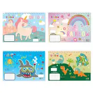 Luna: Caiet de schițe în spirală cu gânduri creative 40 de coli 20x28cm în patru versiuni 1bucată