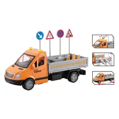 Luna: Camion de întreținere a drumurilor cu lumini, sunete și semne de circulație 1/16 imaginea 2