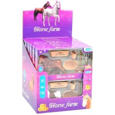 Luna: Figurina de cal de la ferma de cai cu accesorii de îngrijire în mai multe variante 1buc