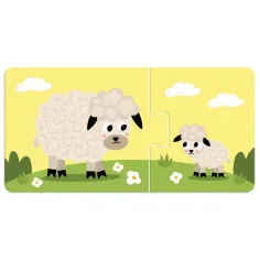 Luna: Primul meu puzzle – Mamele animale și puii lor 10x2 bucăți joc de asociere imaginea 2
