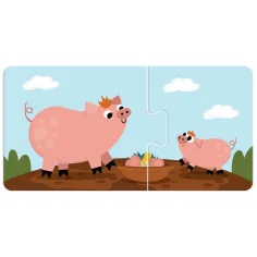 Luna: Primul meu puzzle – Mamele animale și puii lor 10x2 bucăți joc de asociere imaginea 4