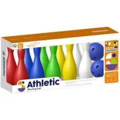Luna: Set de bowling colorat Athletic cu 10 popice și 2 bile imaginea 1