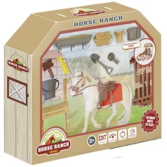 Luna: Set de figurine ecvestre de la Ferma de Cai cu grajd și accesorii imaginea 1