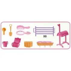 Luna: Set de joacă Unicorni Vis de Fantezie cu grajd, tarc și accesorii imaginea 4