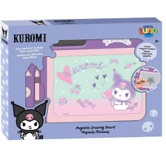 Luna: Tabla de desenat magnetică Kuromi cu 3 ștampile și suprafață de desen ștergătoare imaginea 1