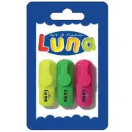 Luna: textliner colorat mini 3 bucăți set