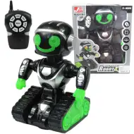 MacroBot interactiv cu telecomandă culoarea negru-verde, efecte de sunete și lumini 20cm