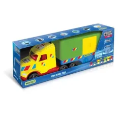 Magic Truck Basic: Camion cu remorcă tip furgon și lumină, 80 cm - Wader