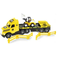 Magic Truck Technic: Camion cu buldozer și lumini 80cm - Wader imaginea 2