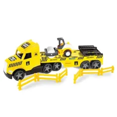 Magic Truck Technic: Camion cu vehicul și lumini 80cm - Wader imaginea 2