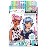 Make it Real: caiet schițe cu accesorii - Pop Pastel