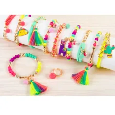 Make it Real: set de făcut bijuterie - Neon pom-pom imaginea 4
