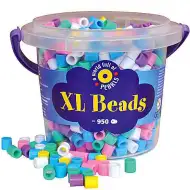 Mărgele XL în găleată culori pastel 950 bucăţi