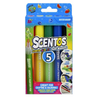 Marker acrilic parfumat Scentos, culori neon, set de 5 bucăți