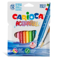 Marker cu vârf de pensulă 12buc - Carioca
