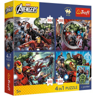 Marvel Răzbunătorii - puzzle Premium Plus Kids 4 x 88 piese - Trefl