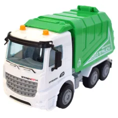 Mașină de gunoi verde 17 cm imaginea 2