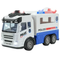 Mașină de poliție transport prizonier cu telecomandă RC cu efecte de lumină scară 1/43 27Mhz 21cm imaginea 3