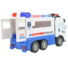 Mașină de poliție transport prizonier cu telecomandă RC cu efecte de lumină scară 1/43 27Mhz 21cm imaginea 4