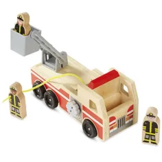 Mașină de pompieri cu scară din lemn - Melissa & Doug imaginea 2